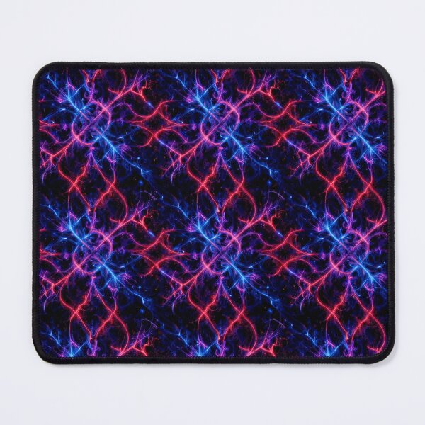 Item preview, Cosmic Neon Energy Seamless Pattern | Electric Plasma Abstract Art designed and sold by AnimalAirtistry.