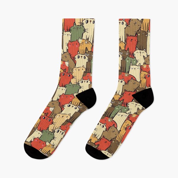 Item preview, Cute Cat Pattern - Cartoon Kitty Illustration Design designed and sold by Rangmanch.