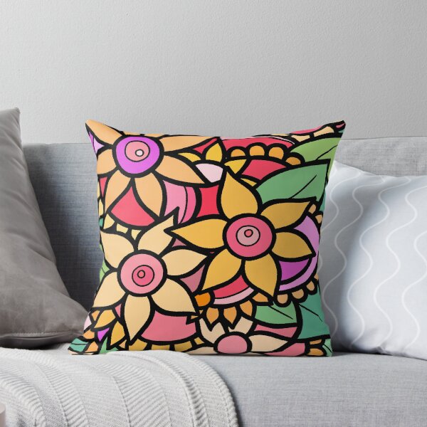 Item preview, Colorful Abstract Floral Garden Hand Drawn Art designed and sold by ubborn.