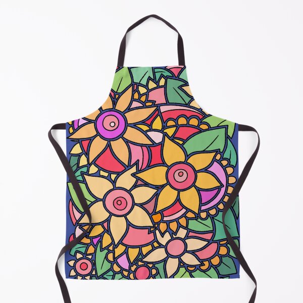 Item preview, Colorful Abstract Floral Garden Hand Drawn Art designed and sold by ubborn.
