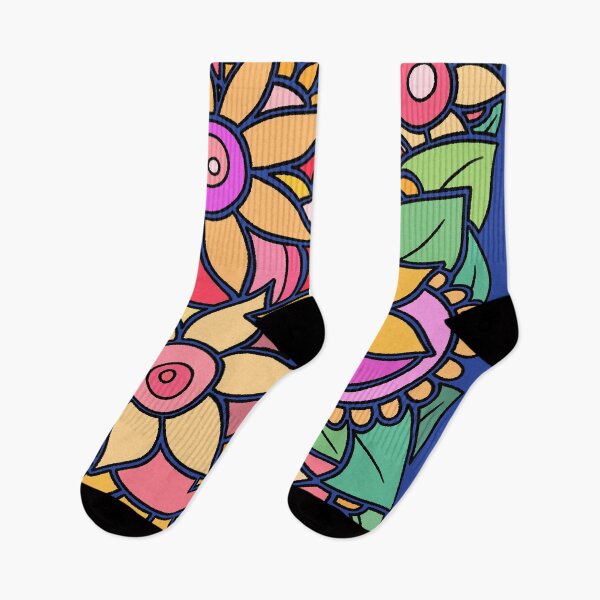 Item preview, Colorful Abstract Floral Garden Hand Drawn Art designed and sold by ubborn.