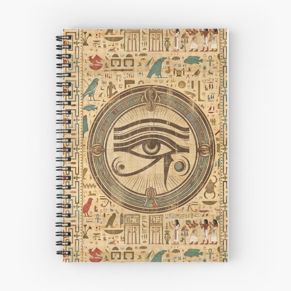 Item preview, Eye of Horus Papyrus - Ancient Egyptian Hieroglyphs Mandalas Art designed and sold by GulfSignature.