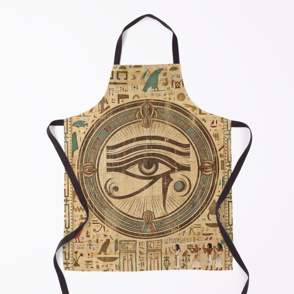 Item preview, Eye of Horus Papyrus - Ancient Egyptian Hieroglyphs Mandalas Art designed and sold by GulfSignature.