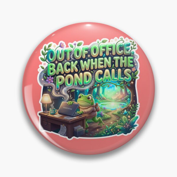 Item preview, Out Of Office Back When The Pond Calls Frog Art designed and sold by pradeepvisuals.