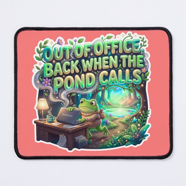 Item preview, Out Of Office Back When The Pond Calls Frog Art designed and sold by pradeepvisuals.