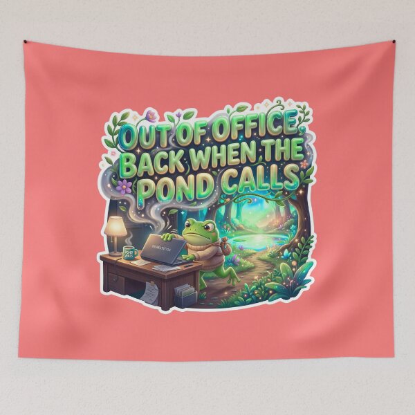 Item preview, Out Of Office Back When The Pond Calls Frog Art designed and sold by pradeepvisuals.