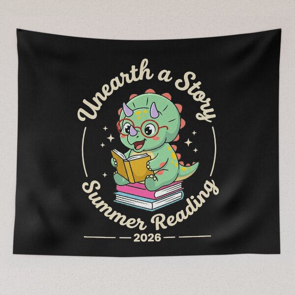 Item preview, Unearth A Story Summer Reading 2026 Dinosaur Reader Student Librarian designed and sold by SofenArt.