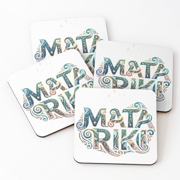Item preview, Matariki Star Cluster – Māori New Year Typography Art designed and sold by Custom Made.