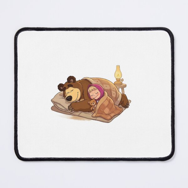 Item preview, Sleeping Bear & Little Girl Cozy Sticker | Cute Cartoon PNG designed and sold by ashwin131.