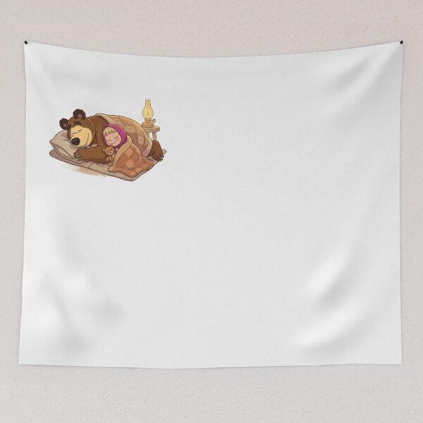 Item preview, Sleeping Bear & Little Girl Cozy Sticker | Cute Cartoon PNG designed and sold by ashwin131.