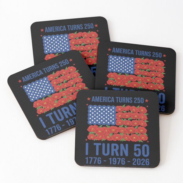 Item preview, America Turns 250 I Turn 50 1776 1976 2026 United States 250th Anniversary Fiftieth Birthday designed and sold by SofenArt.