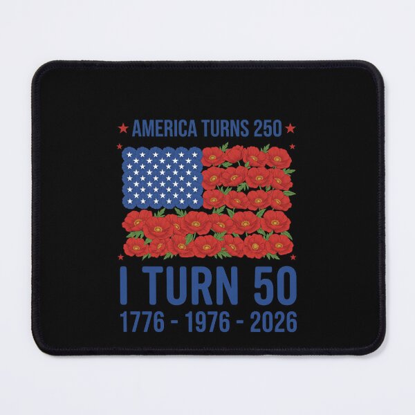 Item preview, America Turns 250 I Turn 50 1776 1976 2026 United States 250th Anniversary Fiftieth Birthday designed and sold by SofenArt.