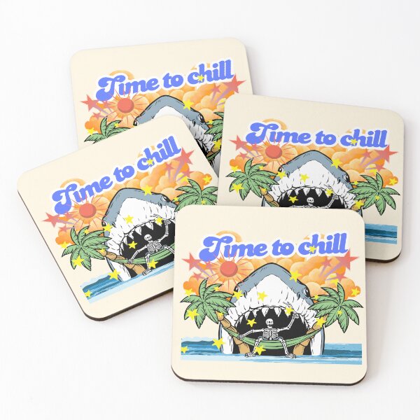Item preview, Time To Chill Shark Skeleton Hammock - Retro Summer Vibe designed and sold by SilverSeaBKK.