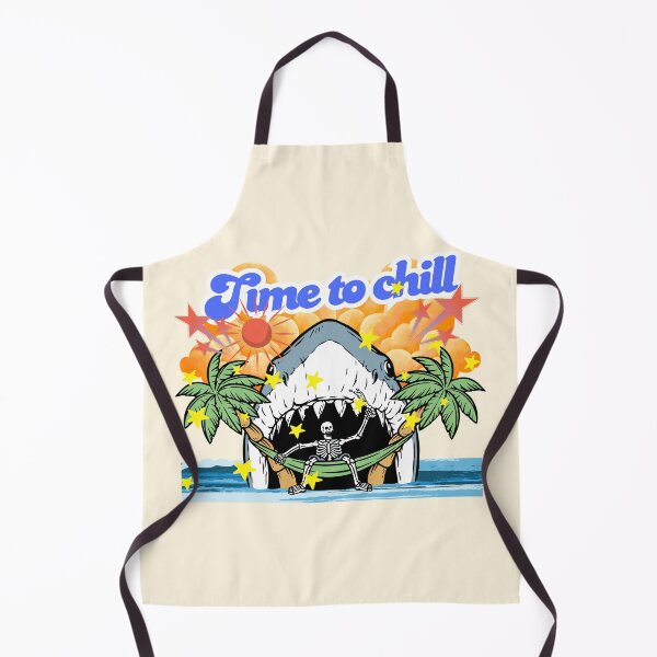 Item preview, Time To Chill Shark Skeleton Hammock - Retro Summer Vibe designed and sold by SilverSeaBKK.