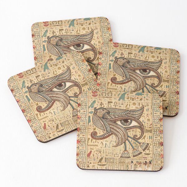 Item preview, Winged Eye of Horus Falcon - Ancient Egyptian Papyrus Art designed and sold by GulfSignature.