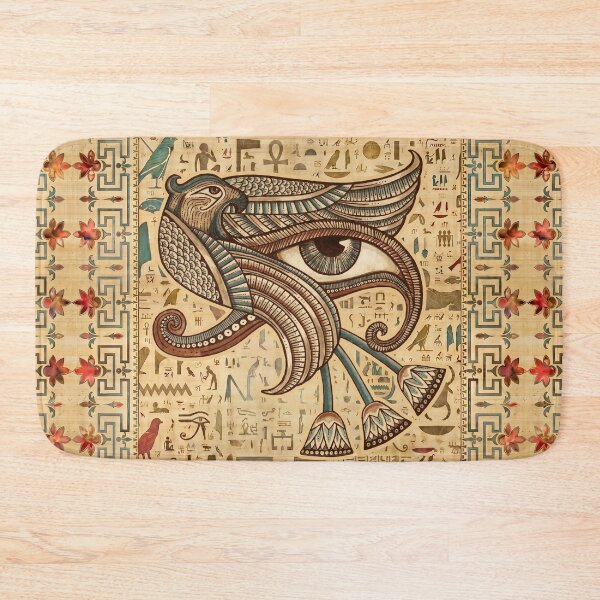 Item preview, Winged Eye of Horus Falcon - Ancient Egyptian Papyrus Art designed and sold by GulfSignature.