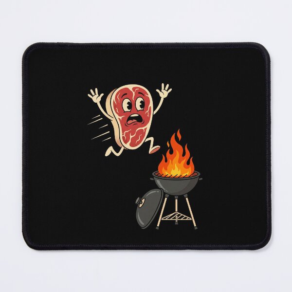 Item preview, Scared Steak Running Barbecue Grill Humor designed and sold by SofenArt.