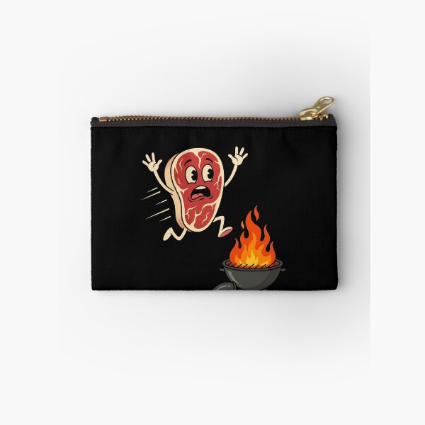 Item preview, Scared Steak Running Barbecue Grill Humor designed and sold by SofenArt.