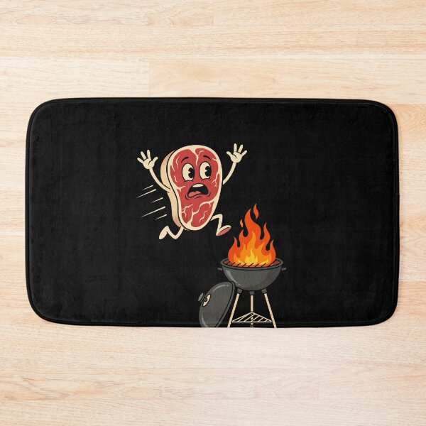 Item preview, Scared Steak Running Barbecue Grill Humor designed and sold by SofenArt.