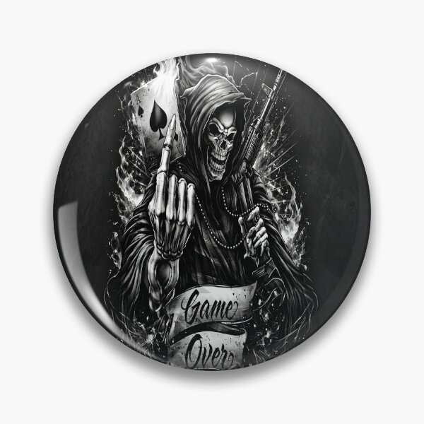 Item preview, Grim Reaper Ace of Spades Gothic Artwork | Dark Skeleton Death Illustration | Black and White Horror Fantasy Design designed and sold by TheInkRaven.