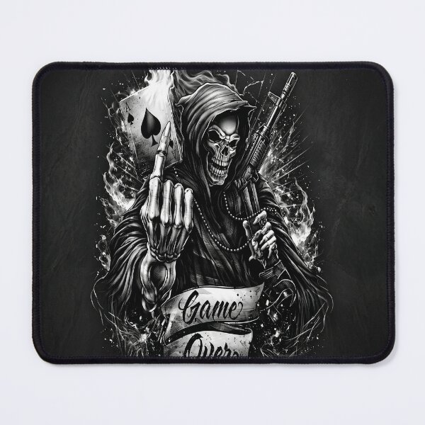 Item preview, Grim Reaper Ace of Spades Gothic Artwork | Dark Skeleton Death Illustration | Black and White Horror Fantasy Design designed and sold by TheInkRaven.