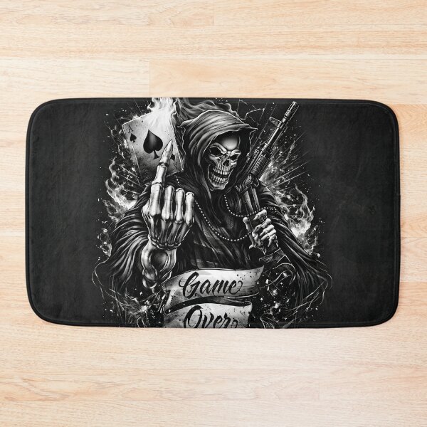 Item preview, Grim Reaper Ace of Spades Gothic Artwork | Dark Skeleton Death Illustration | Black and White Horror Fantasy Design designed and sold by TheInkRaven.