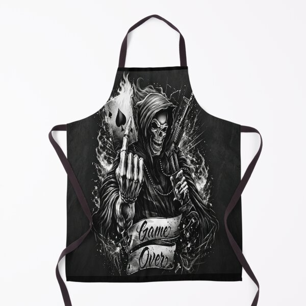 Item preview, Grim Reaper Ace of Spades Gothic Artwork | Dark Skeleton Death Illustration | Black and White Horror Fantasy Design designed and sold by TheInkRaven.