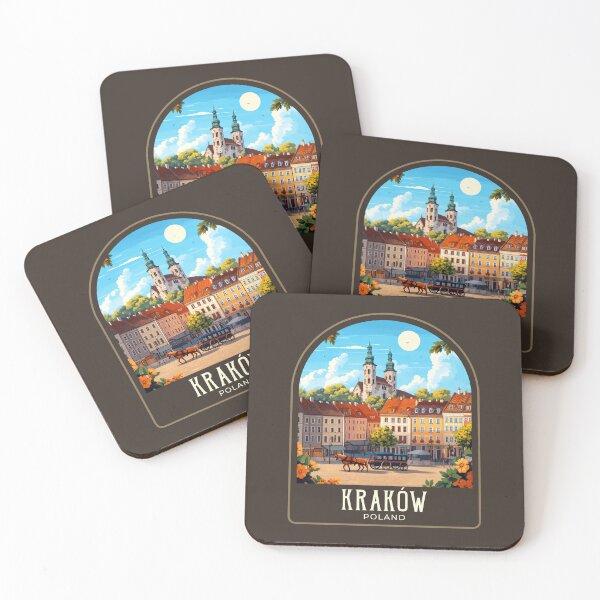 Item preview, Kraków Vintage Travel Illustration designed and sold by HomeLivingCo.