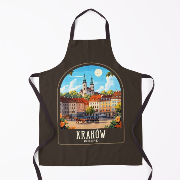 Item preview, Kraków Vintage Travel Illustration designed and sold by HomeLivingCo.