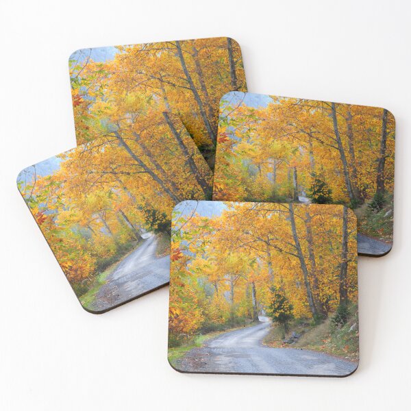 Item preview, Golden Autumn Road Through Forest designed and sold by onubi.