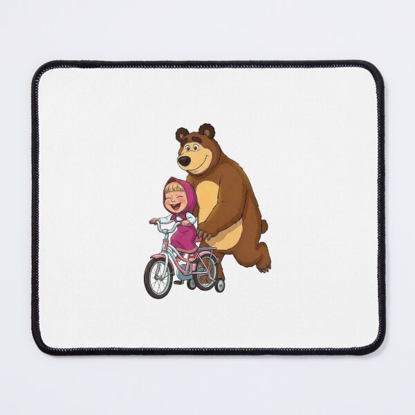 Item preview, Cute Bear Teaching Girl Bicycle Sticker | Adorable Cartoon PNG designed and sold by ashwin131.