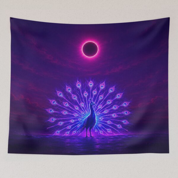 Item preview, Eclipse of the Neon Peacock designed and sold by PurrfectWhisper.