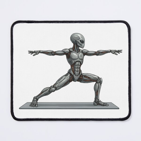 Item preview, Cyborg Alien Doing Yoga Warrior Pose designed and sold by octozap.