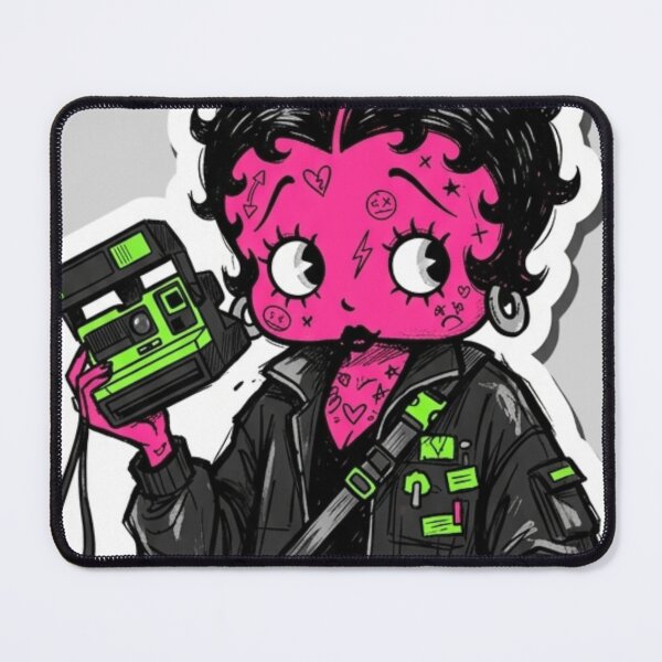 Item preview, Camera‑Toting Chaos Gremlin vs. The Neon Bunny Debt Collector designed and sold by Print Fiction.