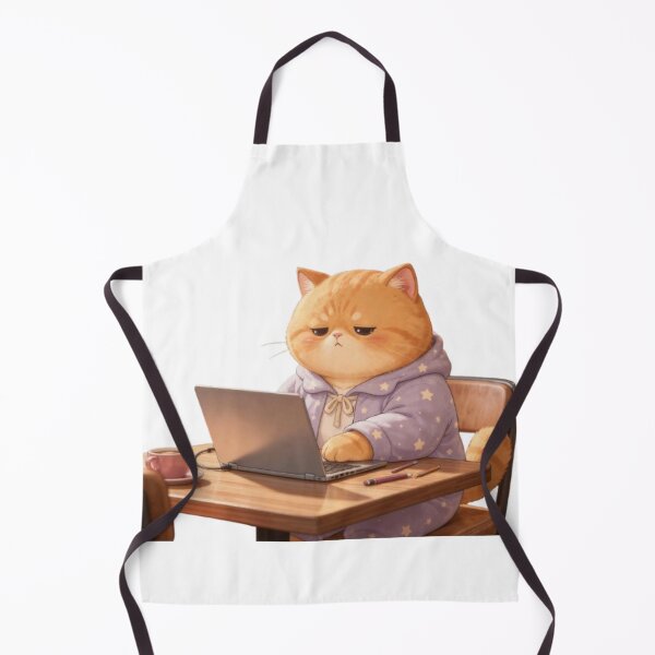 Item preview, Tired Laptop Cat Overworked Burnout designed and sold by Moody Vibes Studio.