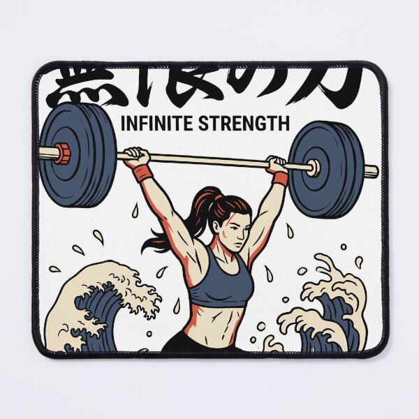 Item preview, Infinite Strength — Female Weightlifter Wave designed and sold by 1RSN.
