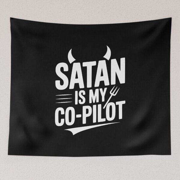 Item preview, Satan Is My Co-Pilot designed and sold by Frank Ring.