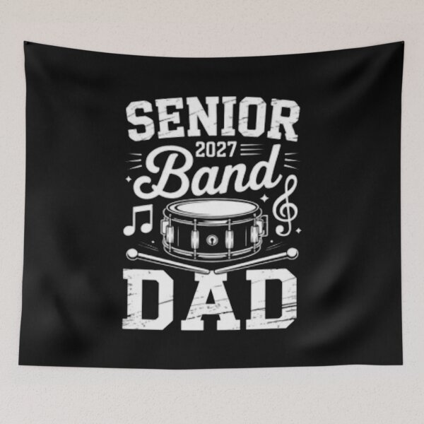 Item preview, Senior 2027 Band Dad Drummer Percussion Music designed and sold by SuperAndSocial.