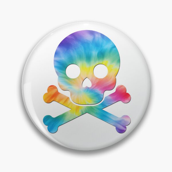 Item preview, Funny Skull and Crossbones Silhouette Pirate Rainbow Tie Dye designed and sold by ZANNIX.