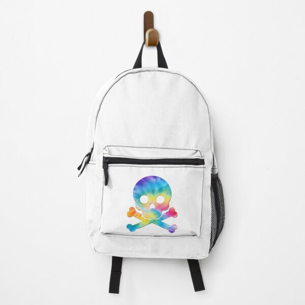 Item preview, Funny Skull and Crossbones Silhouette Pirate Rainbow Tie Dye designed and sold by ZANNIX.