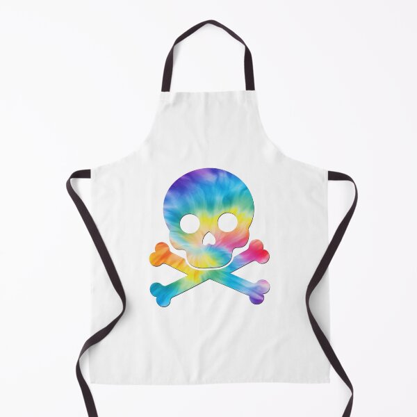 Item preview, Funny Skull and Crossbones Silhouette Pirate Rainbow Tie Dye designed and sold by ZANNIX.