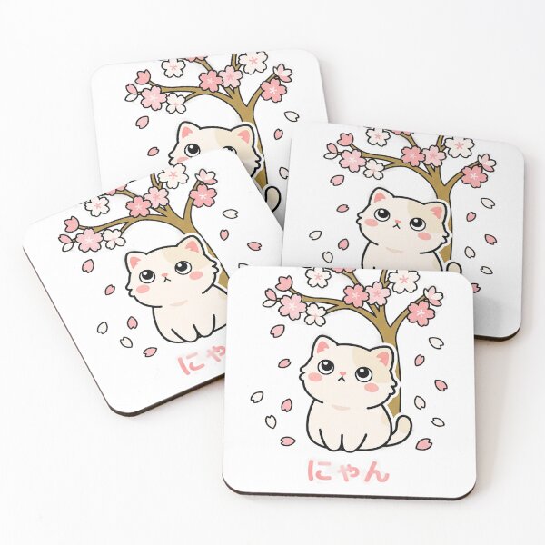 Item preview, Kawaii Neko Cat Sakura Cherry Blossom Japanese designed and sold by JMDesignHub.