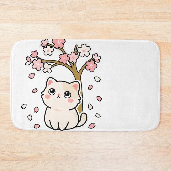 Item preview, Kawaii Neko Cat Sakura Cherry Blossom Japanese designed and sold by JMDesignHub.