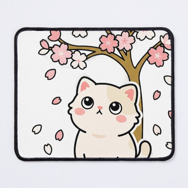 Item preview, Kawaii Neko Cat Sakura Cherry Blossom Japanese designed and sold by JMDesignHub.