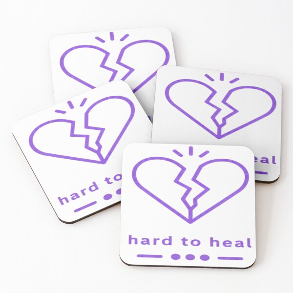 Item preview, Hard to Heal – Broken Heart Purple Aesthetic designed and sold by Velora Design .