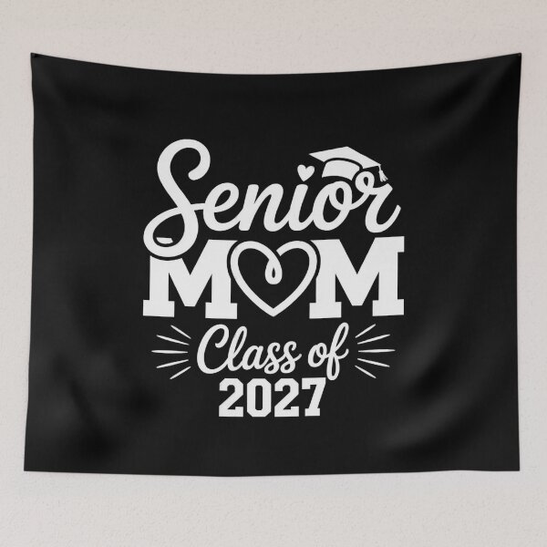Item preview, Senior Mom Class of 2027 Graduation Cap Heart designed and sold by SuperAndSocial.