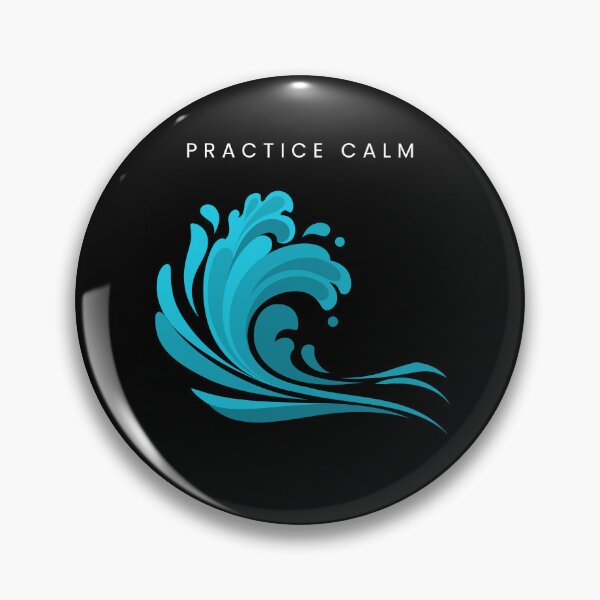 Item preview, Practice Calm Ocean Wave Minimalist Motivational Design designed and sold by Lynn Creates.