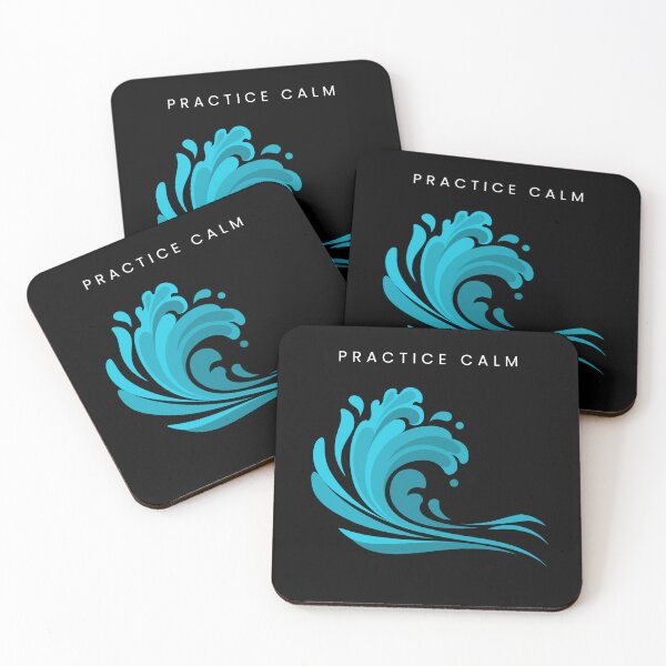 Item preview, Practice Calm Ocean Wave Minimalist Motivational Design designed and sold by Stillpath Co..