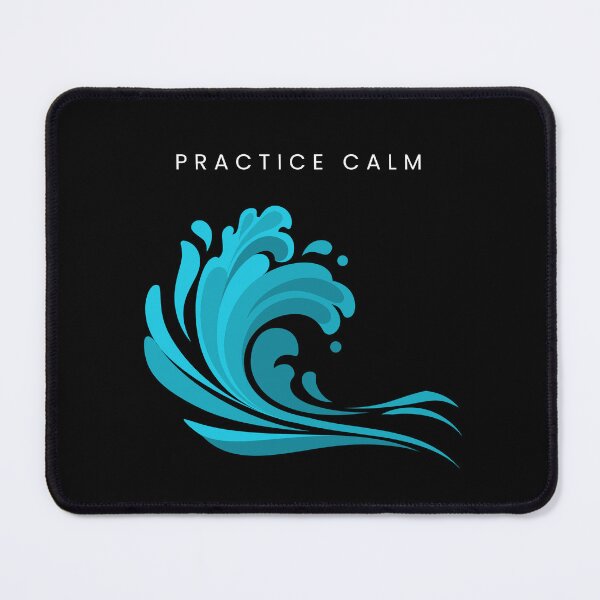 Item preview, Practice Calm Ocean Wave Minimalist Motivational Design designed and sold by Lynn Creates.