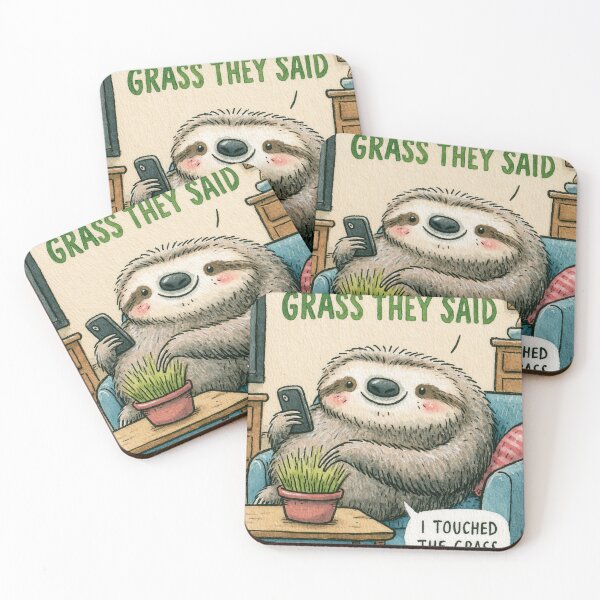Item preview, Go Touch Some Grass sloth designed and sold by kalukoba.